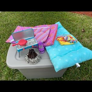 American Doll camping set